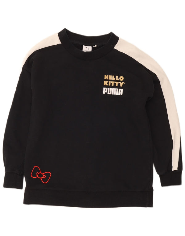 Puma Girls Hello Kitty Graphic Moletom Jumper 13-14 Anos XS Preto