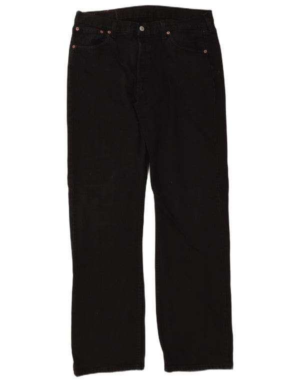 Jeans Levis 501 Straight Masculino W36 L34 Algodão Preto