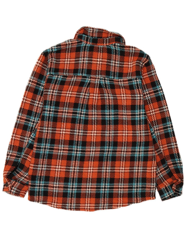 Camisa masculina Zara Overshirt média de algodão xadrez multicolorido