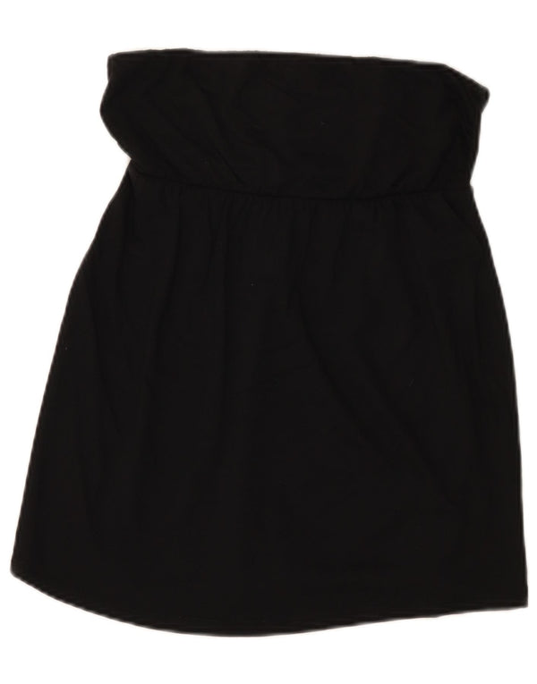 Benetton Crop Strapless Top Feminino Reino Unido 8 Pequeno Preto