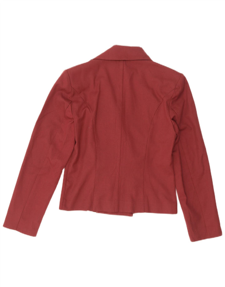Jaqueta blazer feminina vintage com peito duplo Reino Unido 10 pequena vermelha