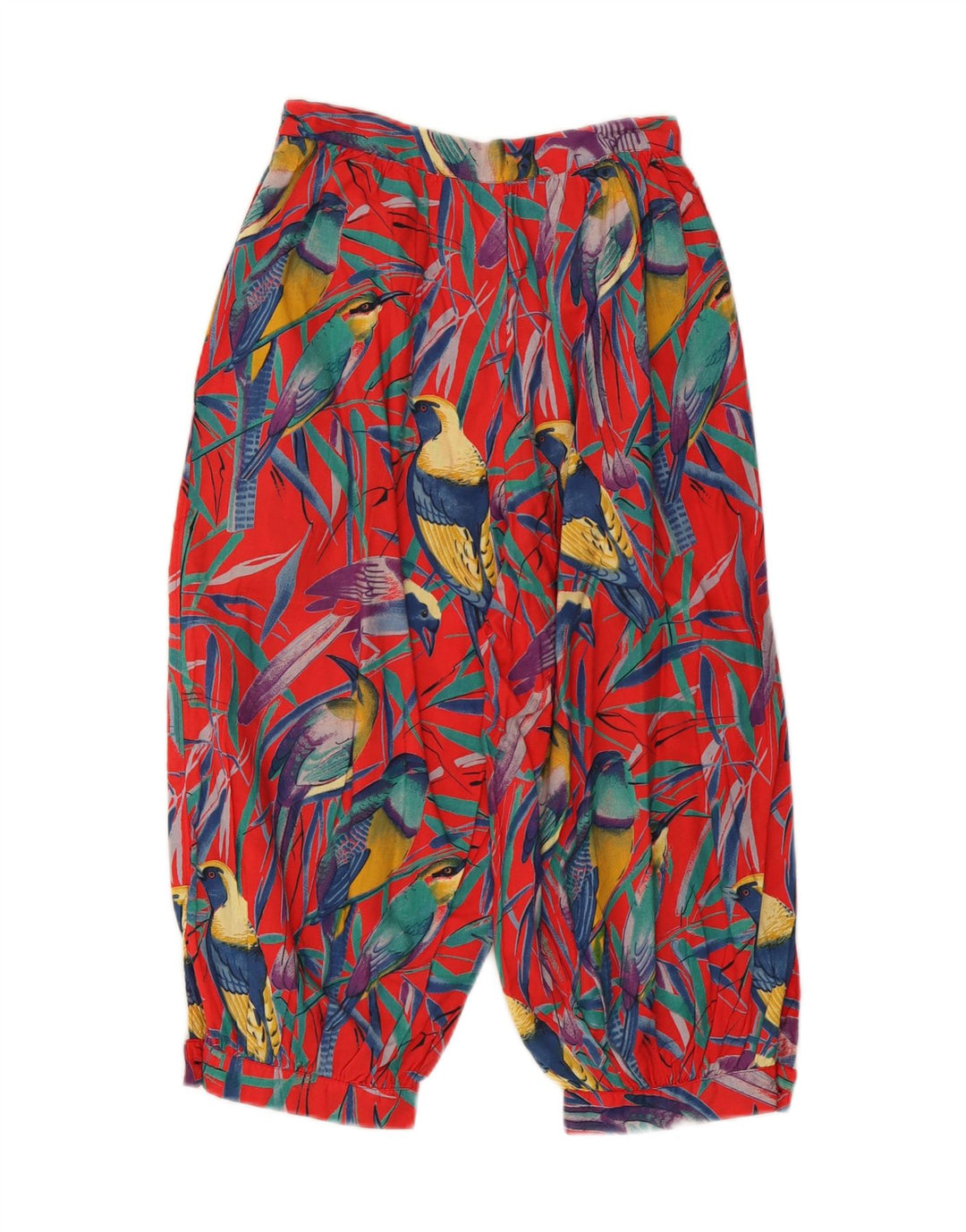 Calça feminina capri harém VINTAGE W24 L17 estampa animal vermelha