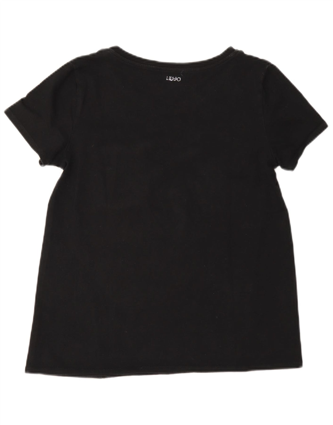 Camiseta feminina Liu Jo Top UK 12 médio azul marinho colorblock