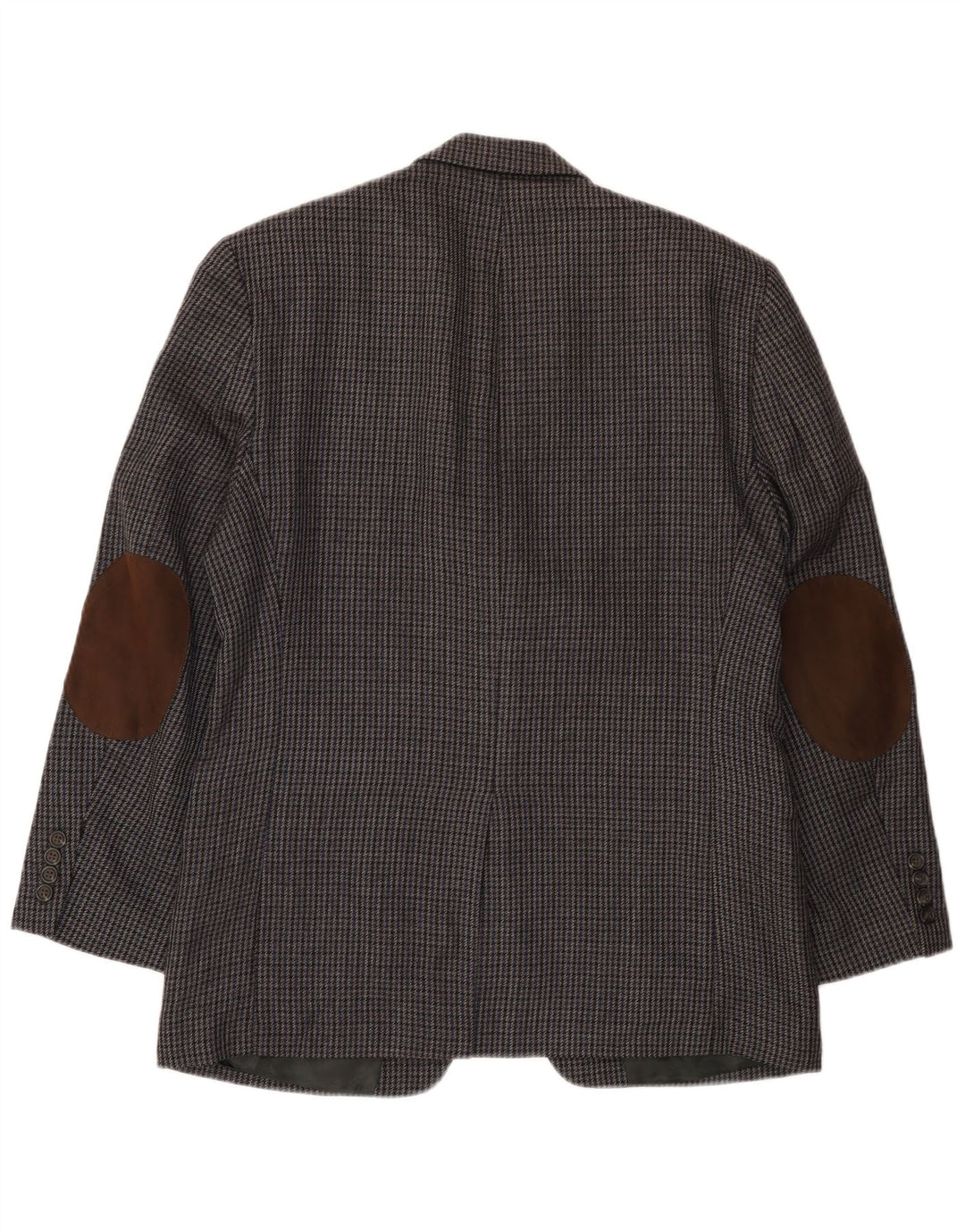 Jaqueta blazer masculina Chaps com 2 botões UK 38 cinza médio Houndstooth