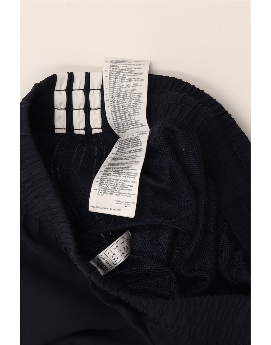 Shorts esportivos masculinos Adidas médio azul marinho poliéster