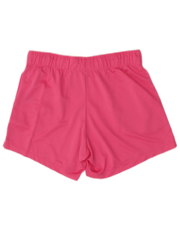 Shorts esportivos femininos Nike Dri Fit UK 10 pequeno rosa poliéster