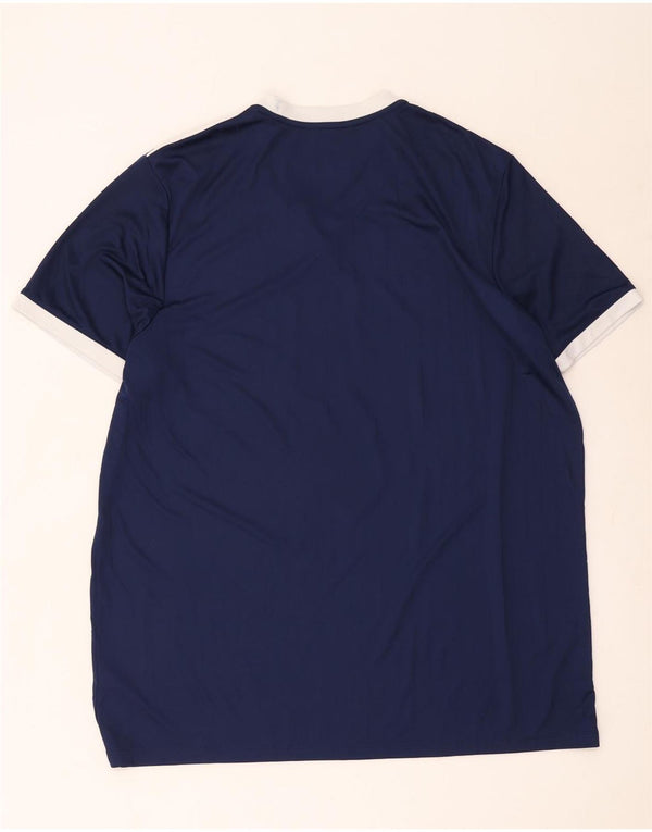 Adidas Mens Climalite Camiseta Top 2XL Azul Marinho Colourblock Poliéster