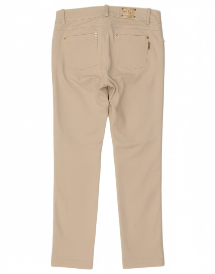 Calça feminina casual justa CELYN B IT 42 médio W30 L29 algodão branco