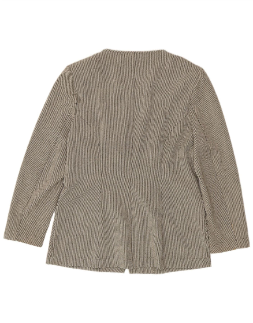Jaqueta blazer feminina Zabaione com zíper completo IT 42 risca de giz cinza médio