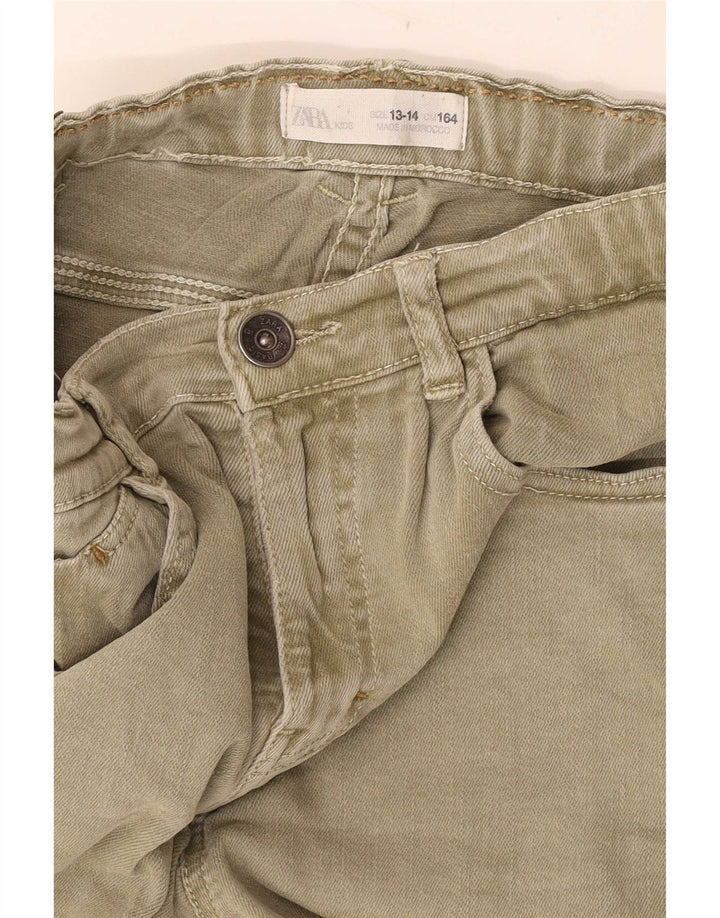 Zara Meninos Shorts Jeans 13-14 Anos W28 Caqui