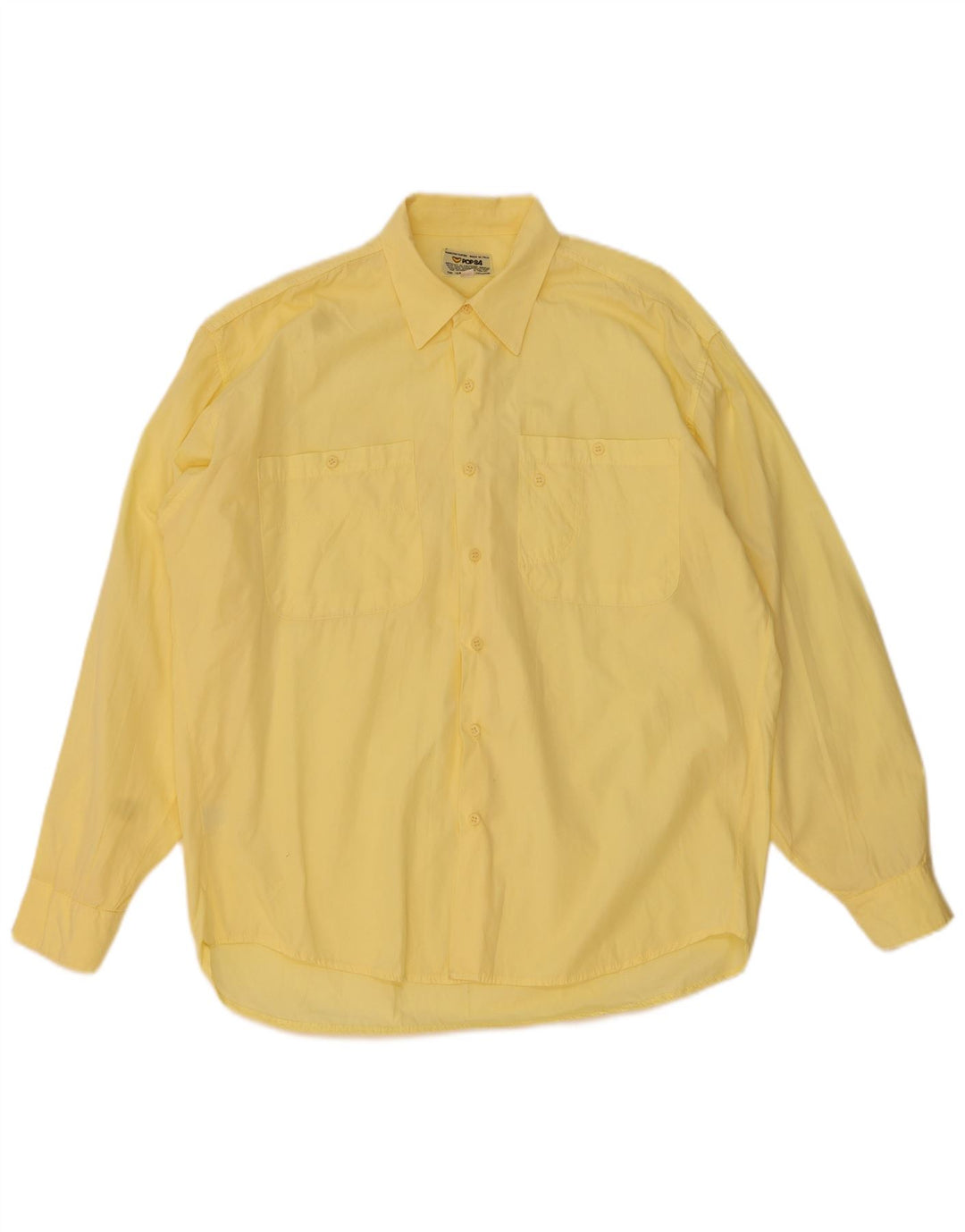 Camisa masculina POP 84 grande algodão amarelo