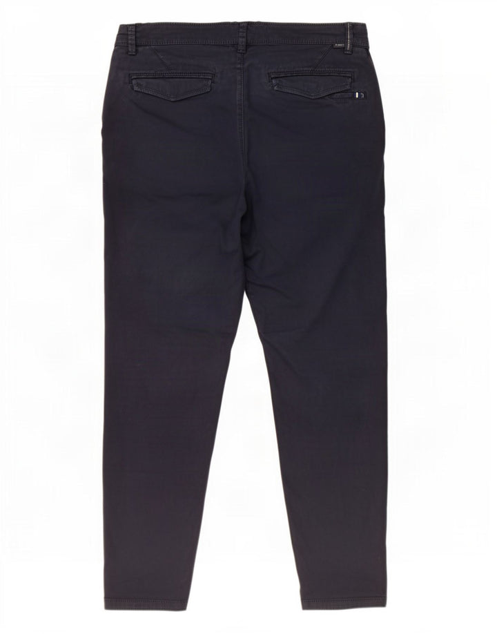 Zara Mens Calças Slim Cropped EU 40 Médio W31 L26 Azul Marinho