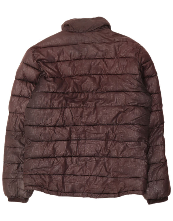 Jaqueta acolchoada masculina Jack & Jones UK 40 grande marrom