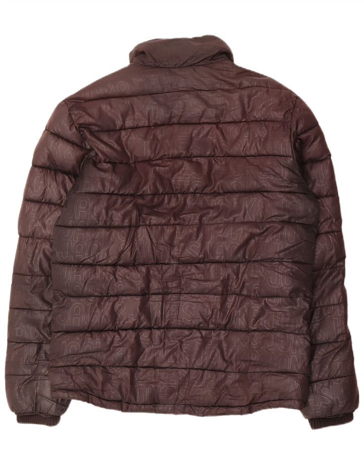 Jaqueta acolchoada masculina Jack & Jones UK 40 grande marrom
