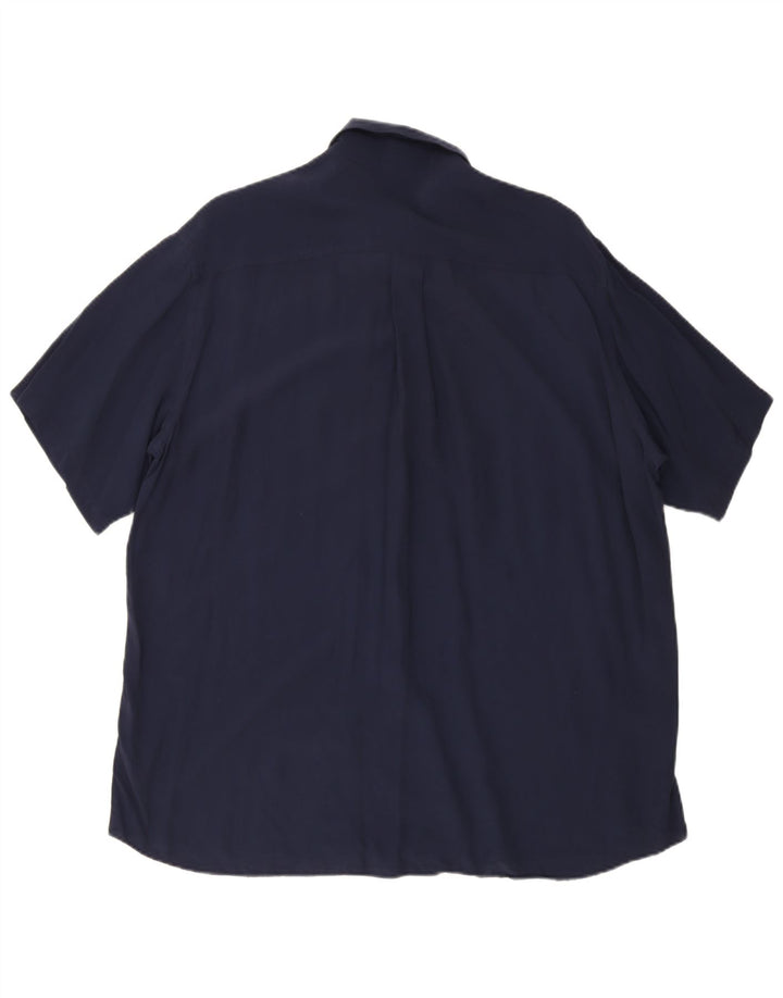 Camisa masculina de manga curta Rimini XL azul marinho viscose