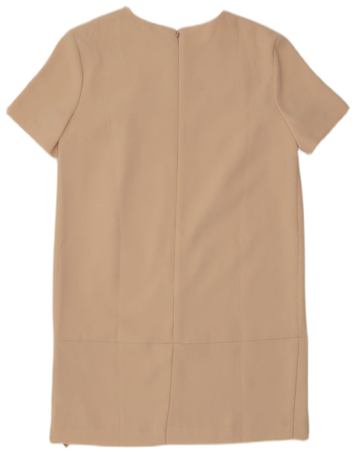 Elisabetta Franchi Vestido feminino Shift IT 42 Médio Bege Poliéster Clássico