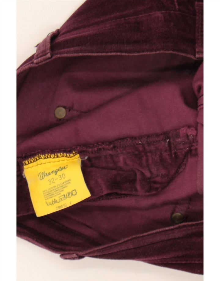 WRANGLER Womens Bootcut Casual Trousers W32 L30 Burgundy Cotton Vintage Wrangler and Second-Hand Wrangler from Messina Hembry 