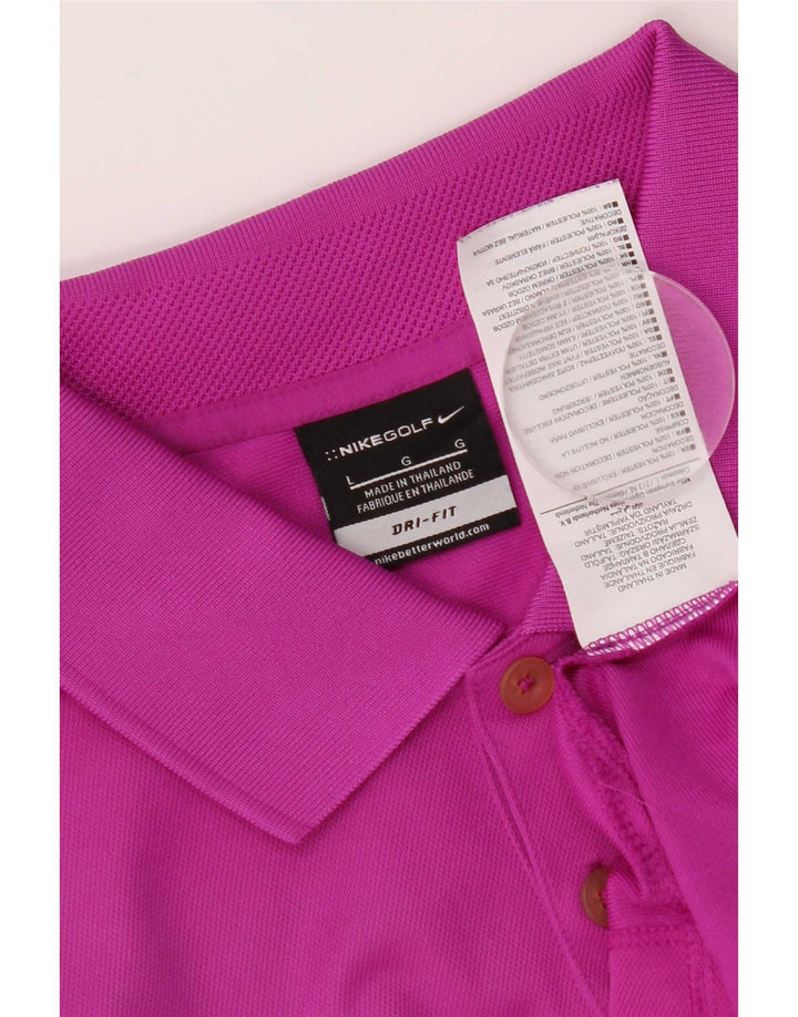 Camisa polo masculina Nike Dri Fit grande poliéster rosa