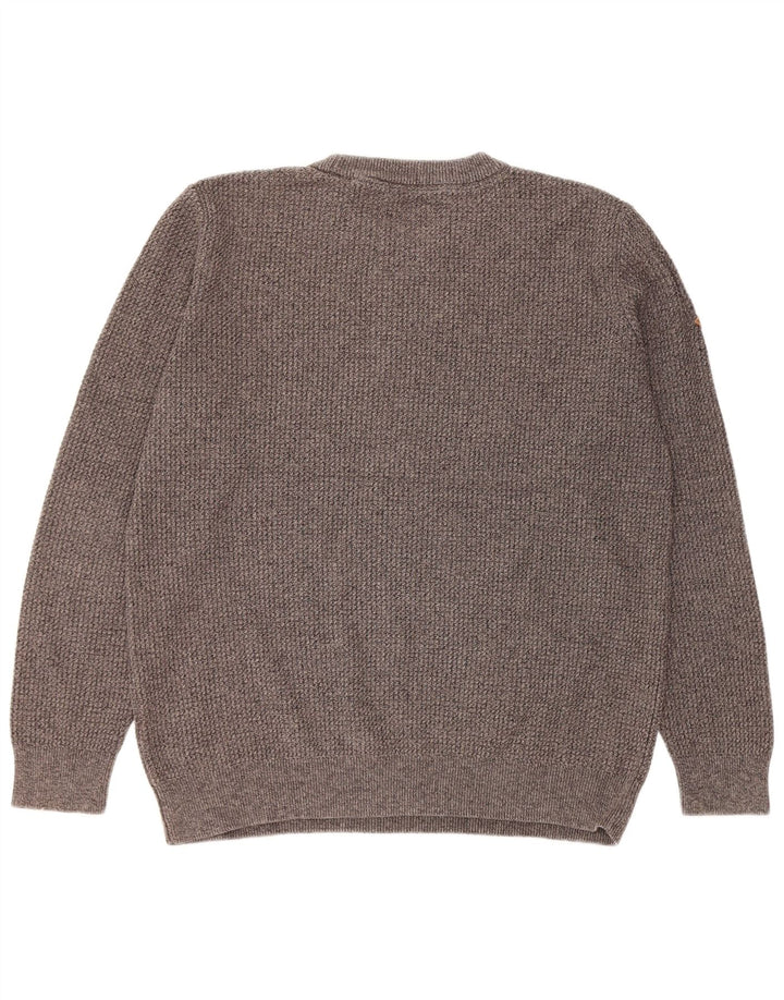 Suéter masculino Superdry com gola redonda 2XL algodão cinza