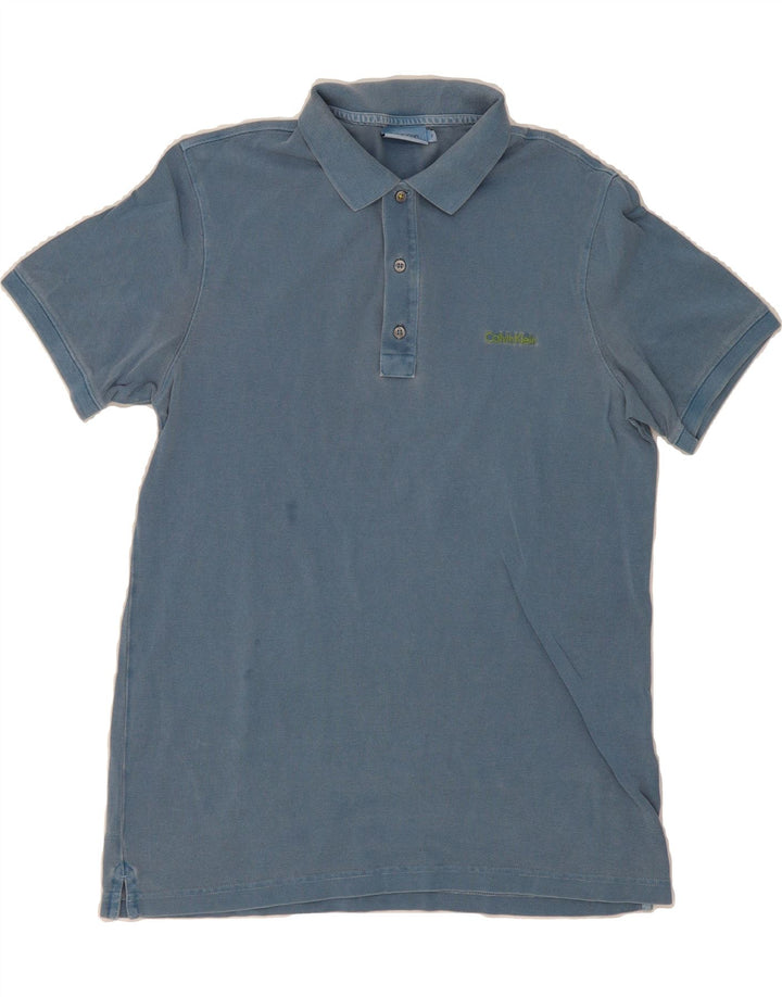 CALVIN KLEIN Mens Polo Shirt Small Blue Cotton Vintage Calvin Klein and Second-Hand Calvin Klein from Messina Hembry 
