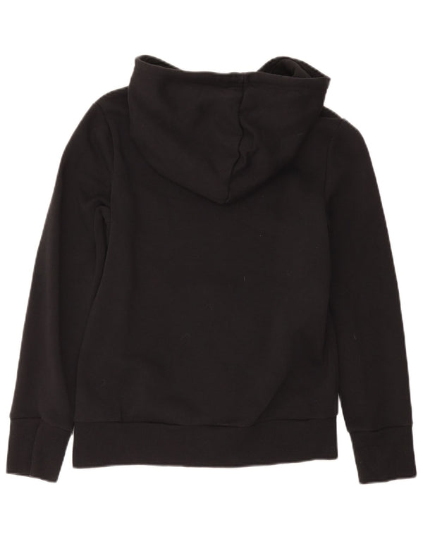 Adidas feminino gráfico moletom com capuz Reino Unido 8/10 pequeno algodão preto