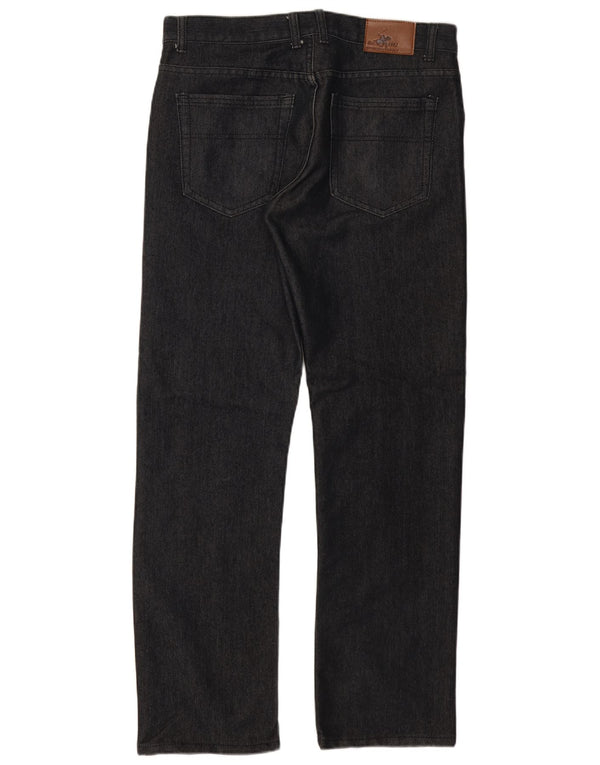 Beverly Hills Polo Club Calça jeans reta masculina W32 L32 azul marinho algodão