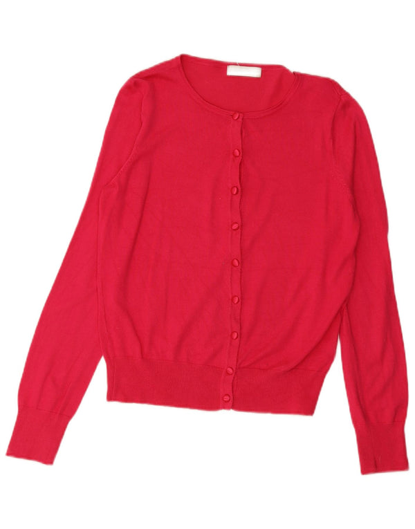 Suéter cardigã feminino Marks & Spencer UK 8 pequeno viscose rosa