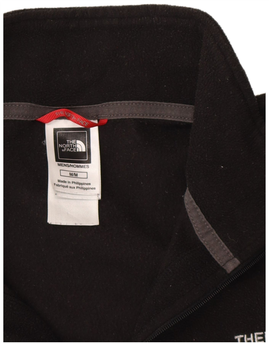 Suéter de lã masculino The North Face com zíper e gola média poliéster preto