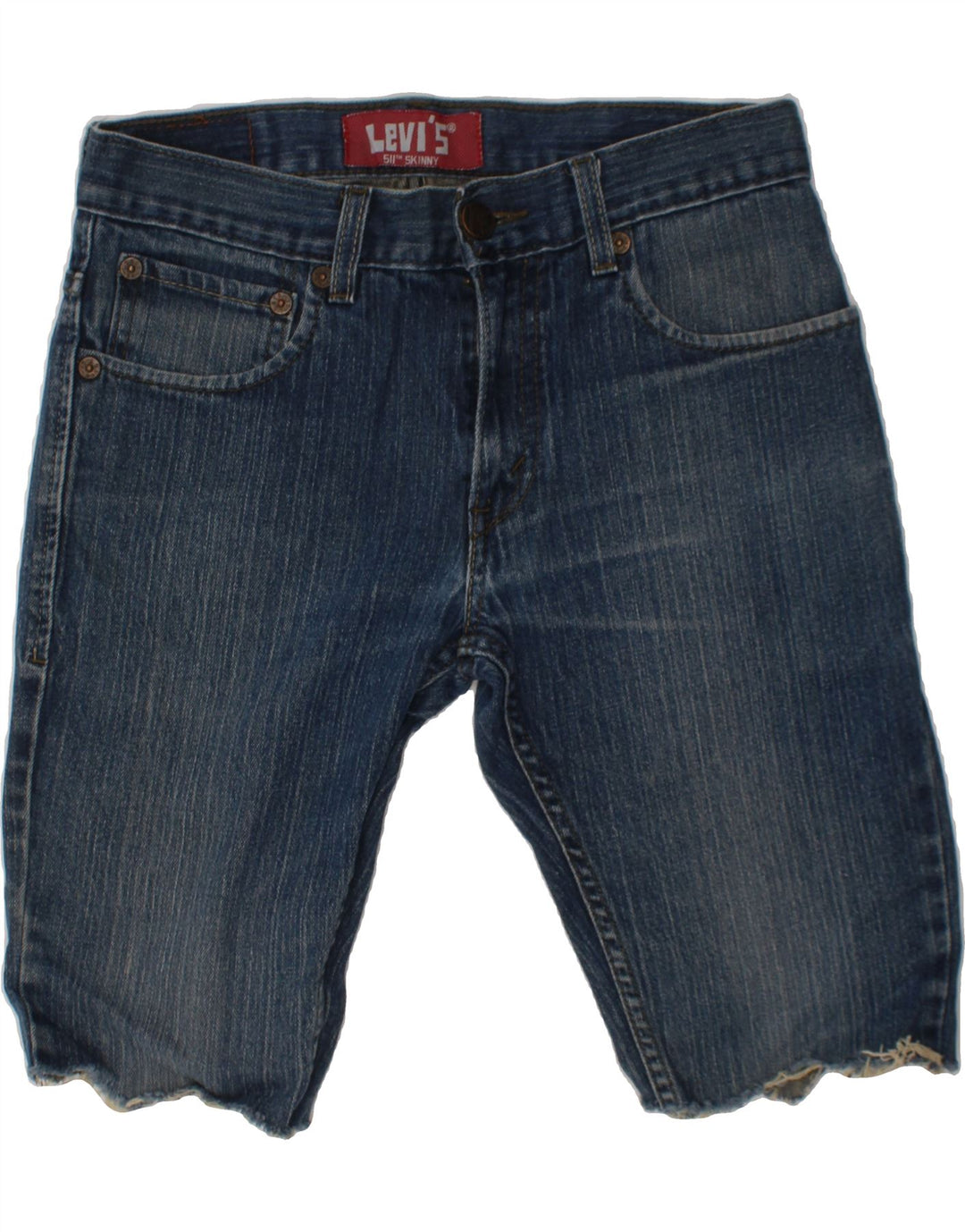 LEVI'S Boys 511 Denim Shorts 15-16 Years W28 Blue Cotton Vintage Levi's and Second-Hand Levi's from Messina Hembry 