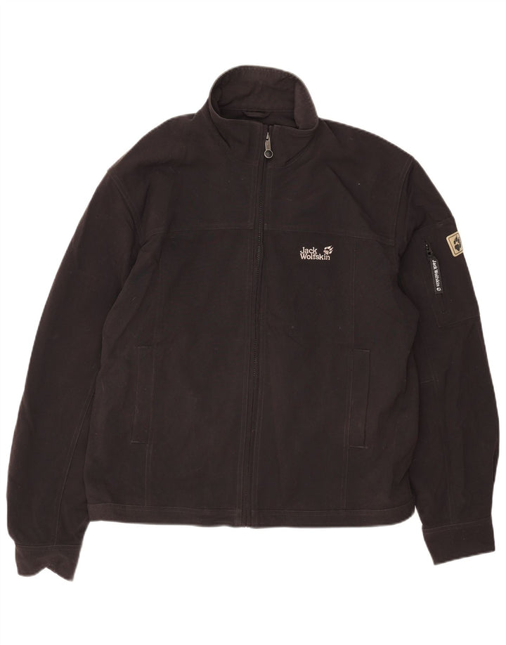 Jaqueta bomber masculina Jack Wolfskin Reino Unido 40/42 grande poliamida preta
