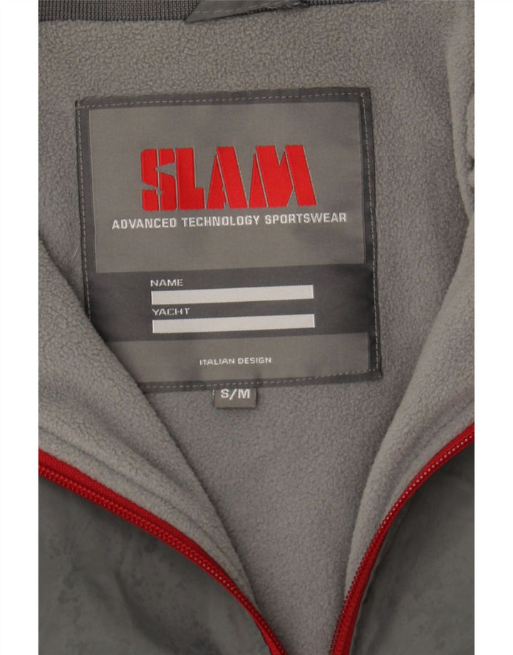 Jaqueta bomber SLAM masculina UK 36 pequena cinza nylon