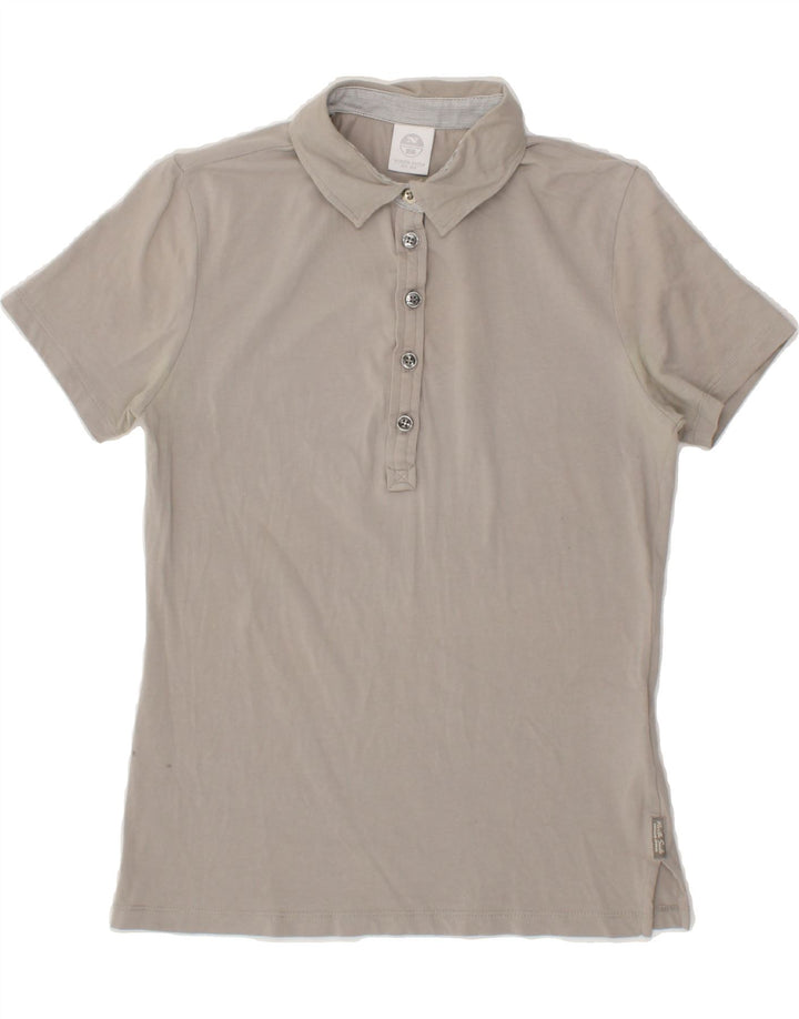 NORTH SAILS Womens Polo Shirt UK 12 Medium Grey Cotton Vintage North Sails and Second-Hand North Sails from Messina Hembry 