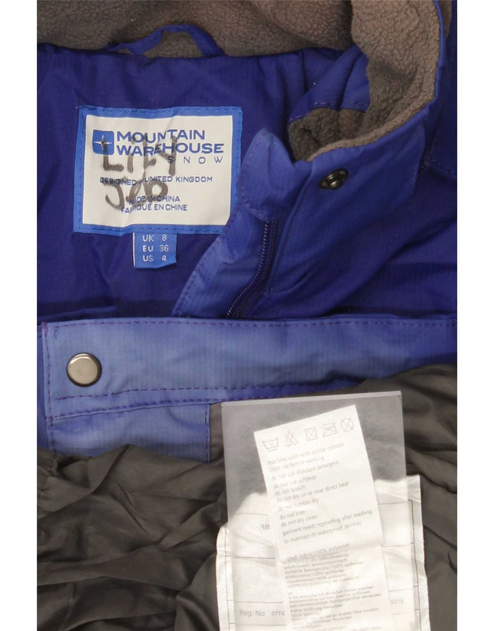 Jaqueta de esqui com capuz feminino Mountain Warehouse UK 8 Small Blue Colourblock
