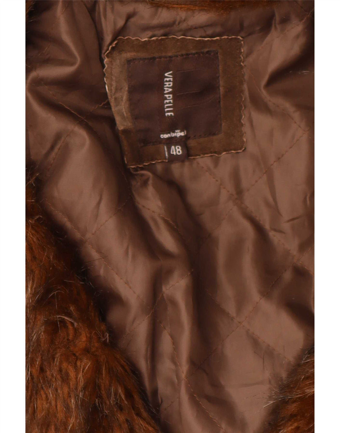 Sobretudo feminino de camurça Conbipel IT 48 XL couro marrom