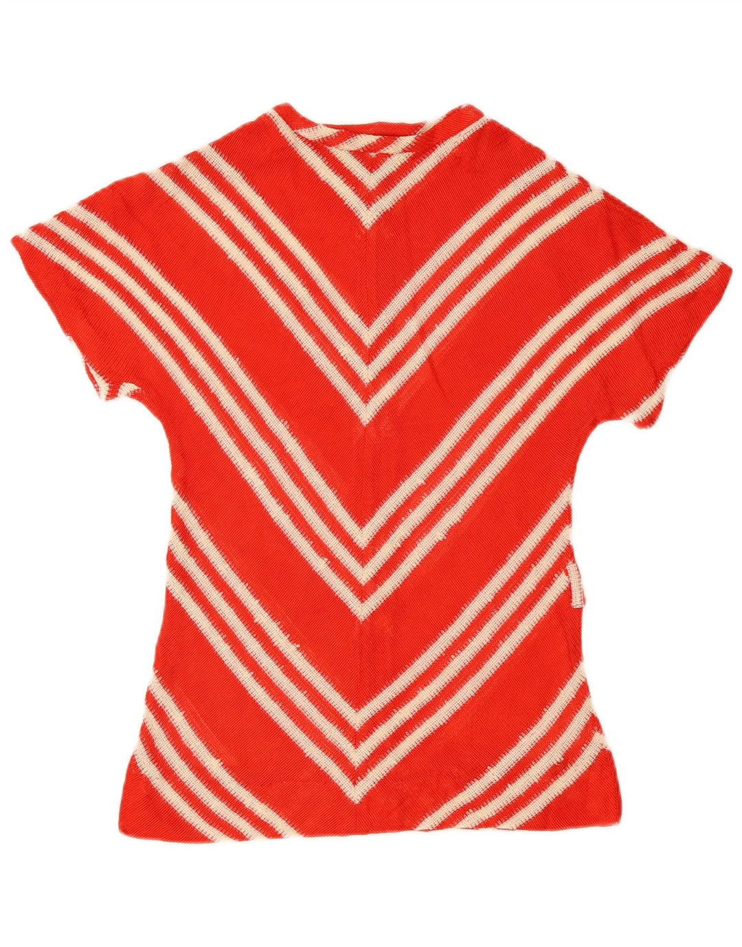 Blusa de malha feminina vintage EU 40 médio vermelho Chevron