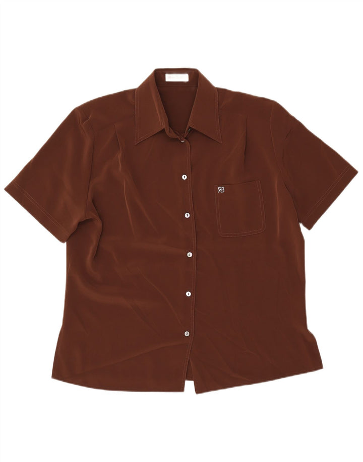 Camisa feminina de manga curta RENATO BALESTRA IT 46 grande marrom
