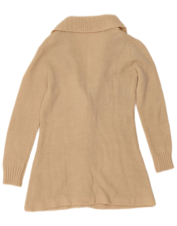 Suéter Cardigan Feminino Vintage UK 12 Médio Off White