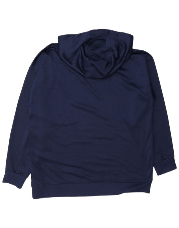 Suéter com capuz gráfico masculino Dkny médio azul marinho poliéster