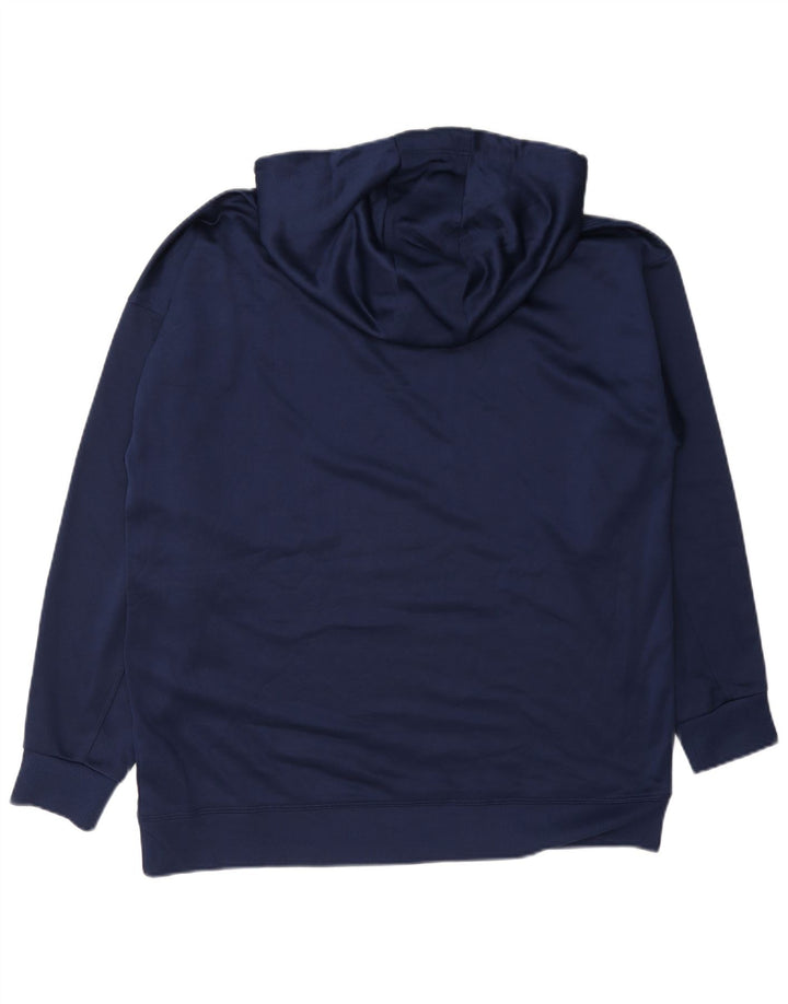Suéter com capuz gráfico masculino Dkny médio azul marinho poliéster