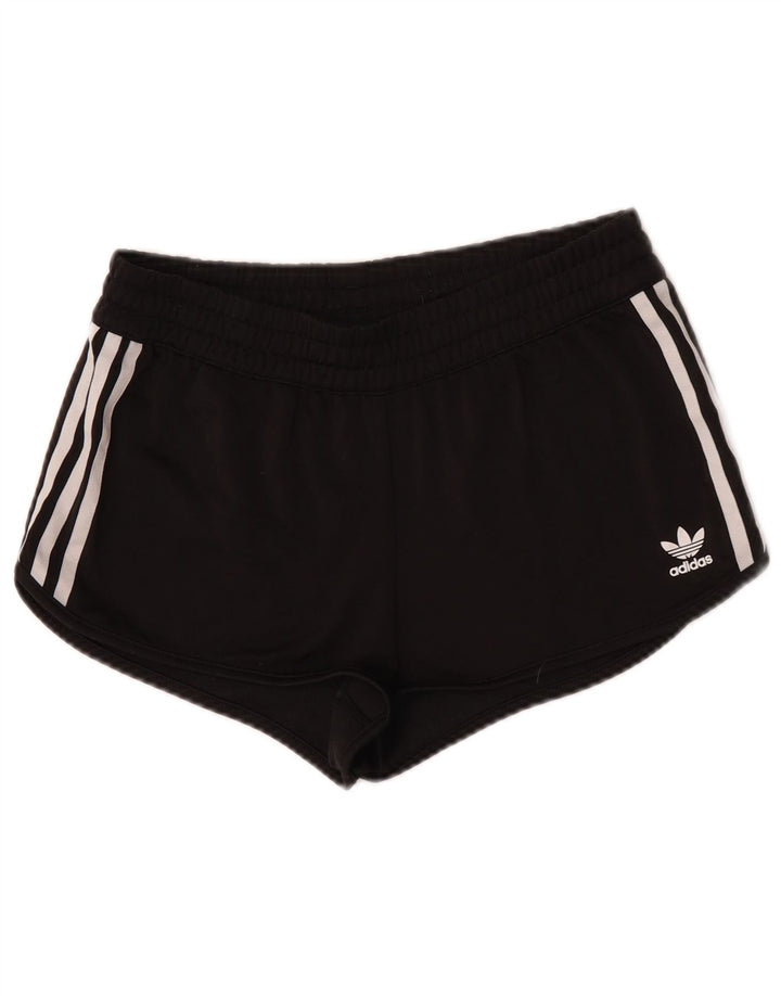 Shorts esportivos femininos Adidas UK 12 médio preto colorblock poliéster