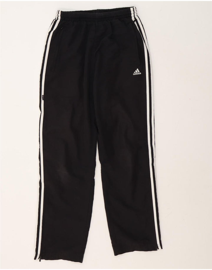 Calça de treino feminina Adidas UK 10 pequena poliéster preto