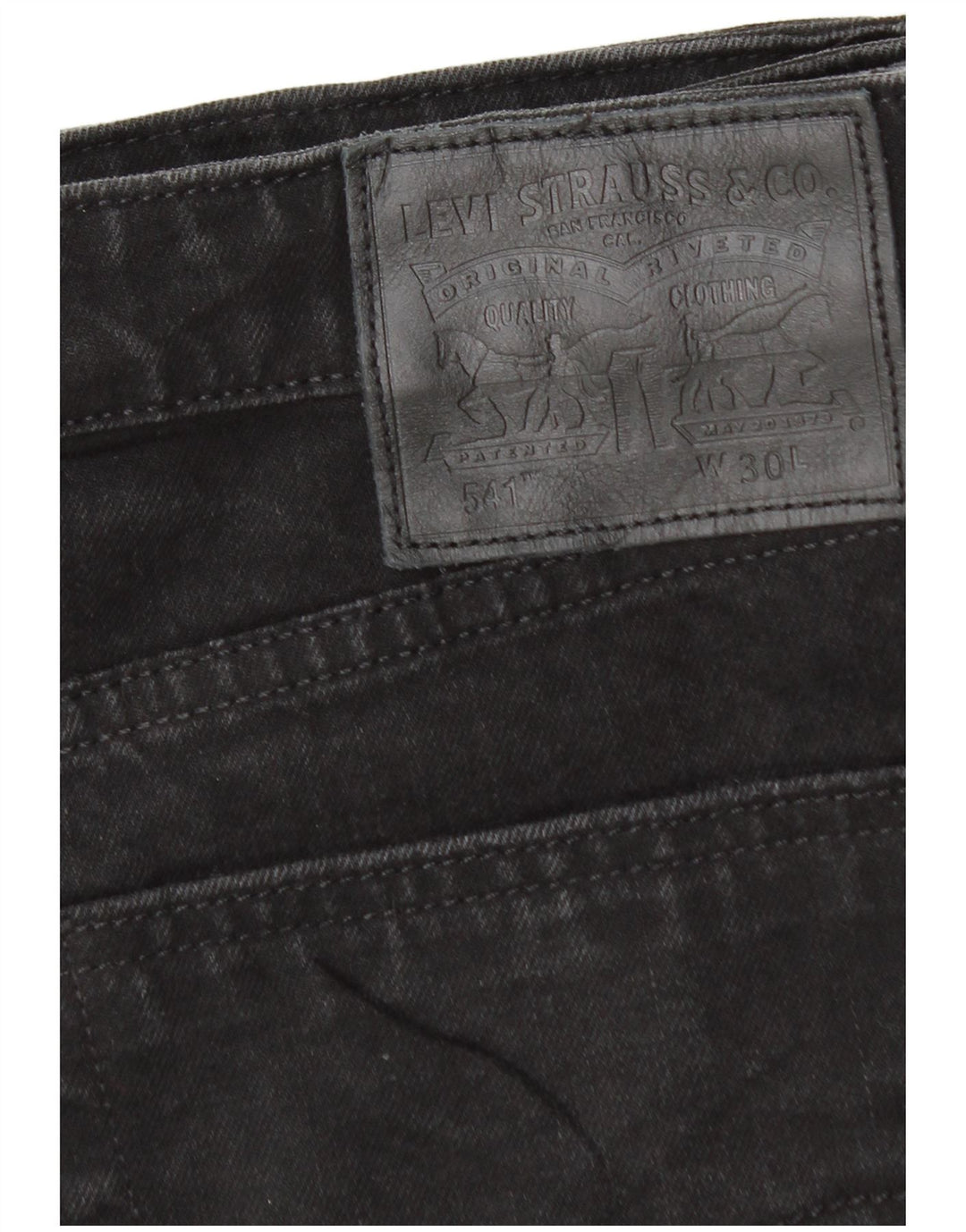 LEVI'S Masculino 541 Shorts Jeans W30 Médio Algodão Preto