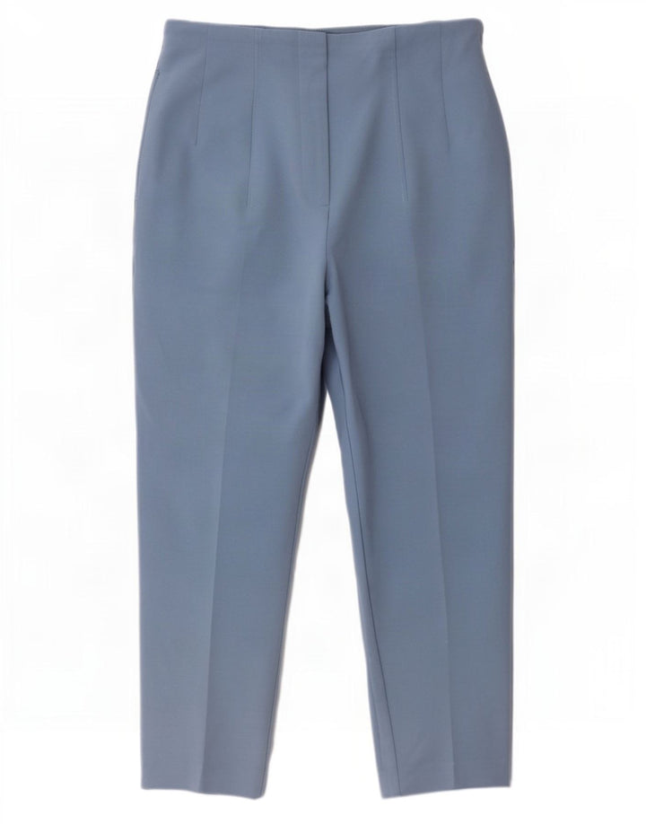 Calças cortadas femininas Marks & Spencer UK 12 médio W30 L24 azul
