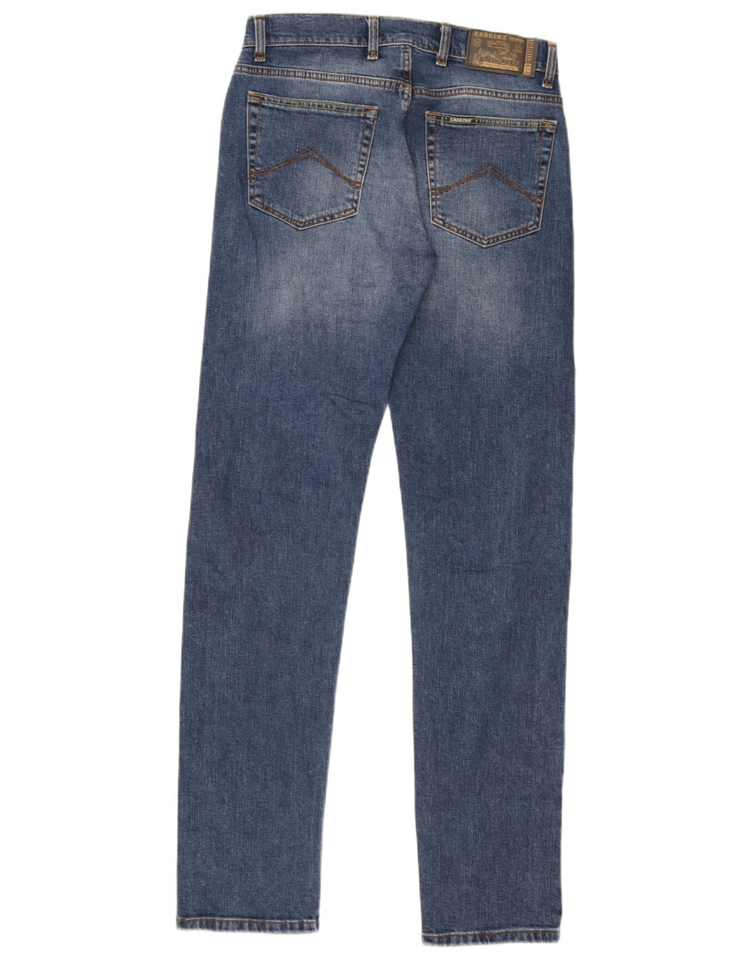 Carrera Mens 710 Regular Fit Jeans Slim W32 L33 Azul Algodão