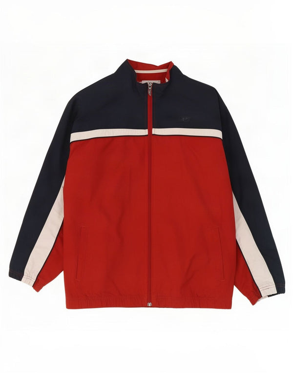 Jaqueta Reebok Meninos Treino Top 13-14 Anos XL Vermelho Colorblock Poliéster