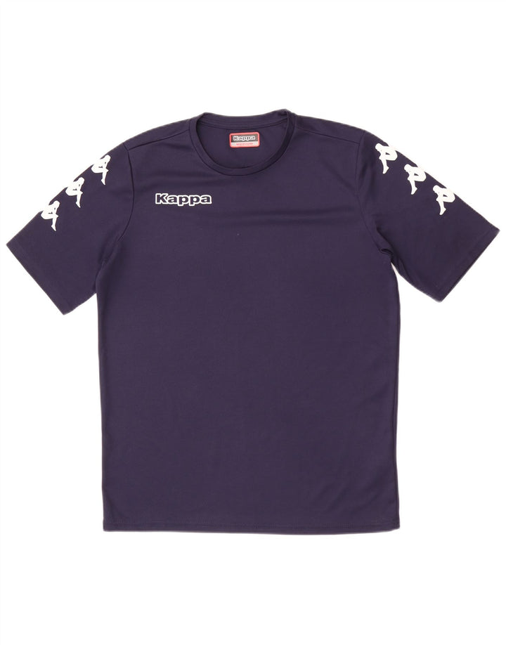 Camiseta gráfica masculina Kappa Top médio azul marinho poliéster