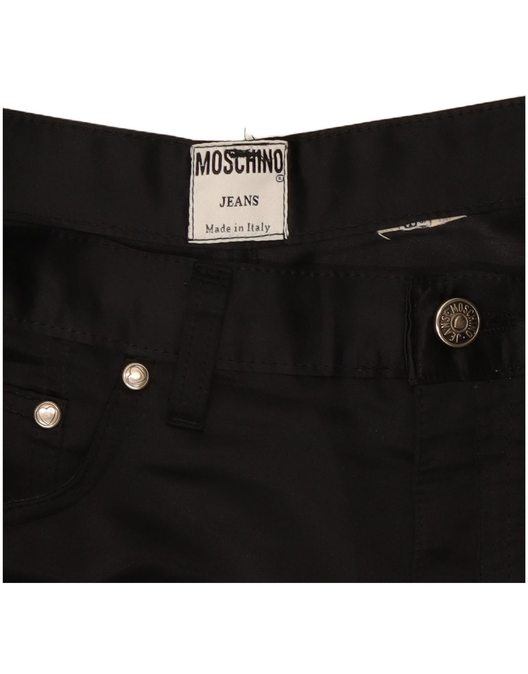 Calça casual justa feminina Moschino W28 L23 preta