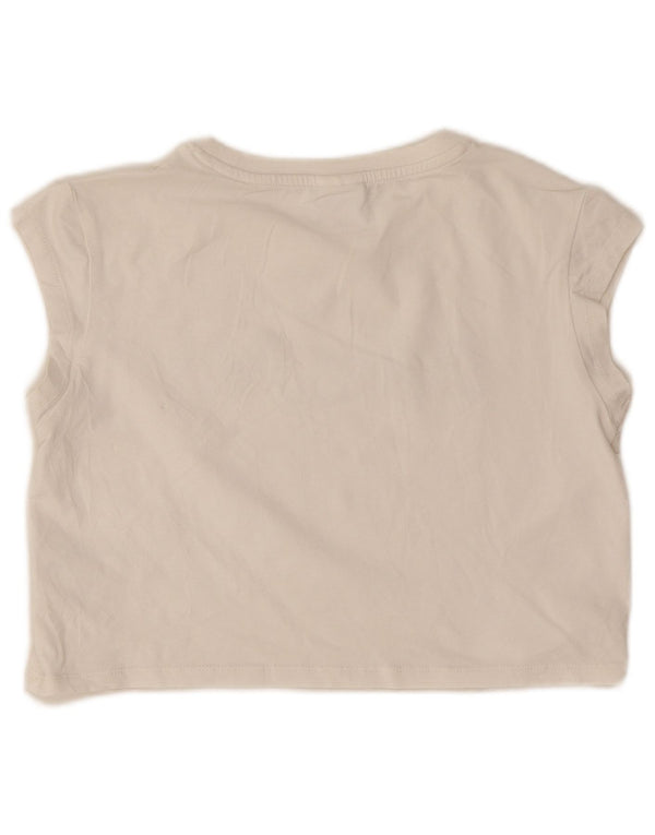 Zara Girls Graphic T-Shirt Top 11-12 Anos Algodão Branco