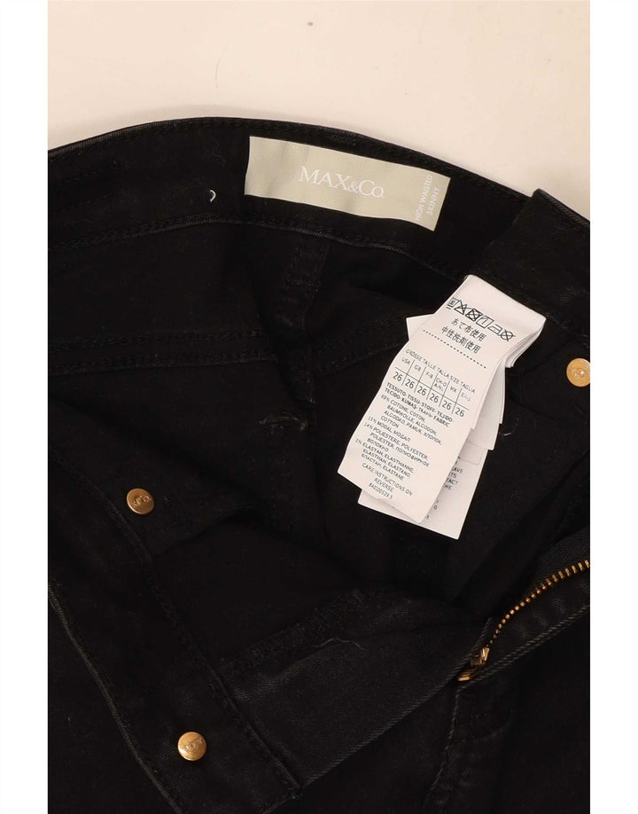 Jeans skinny feminino Max & Co. W26 L27 algodão preto