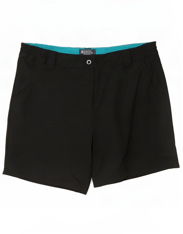 Mountain Warehouse Womens Chino Shorts UK 12 Médio W32 Poliéster Preto